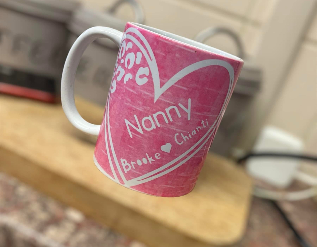 Custom Nanny Heart Mug