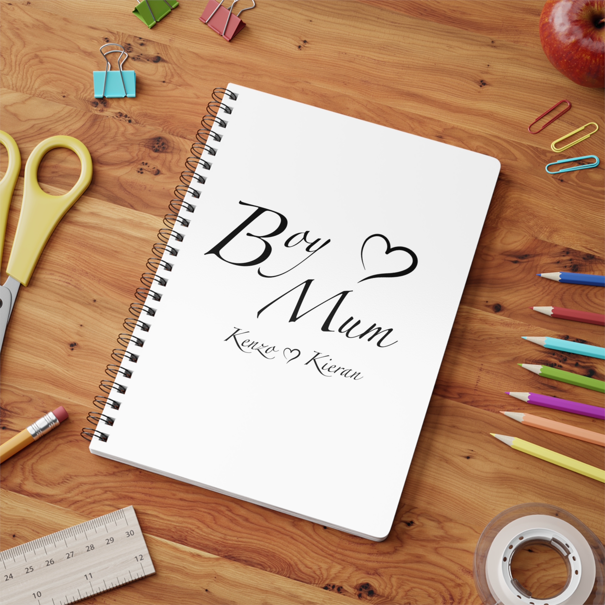 Custom Boy Mum Notebook